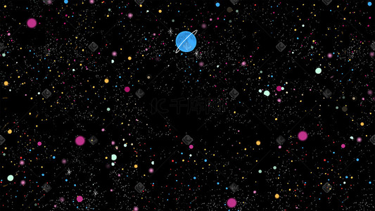 流动的黑色液体插画图片_黑色背景下的星空繁星灿烂