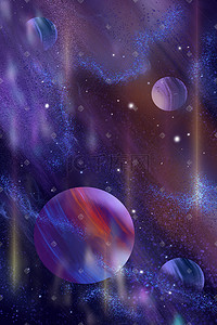 星河光斑插画图片_星空宇宙太空星河星云背景