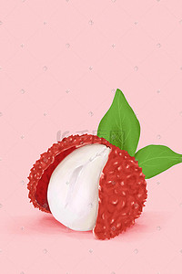 夏日草莓爆开清爽插画