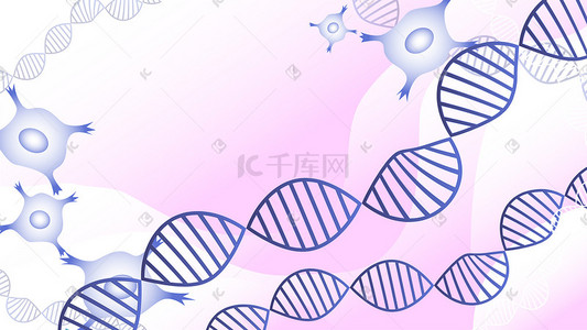 细胞免疫疗法插画图片_医疗DNA链细胞配图