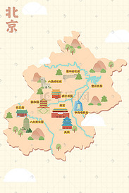 北京旅游城市地图