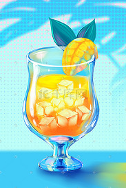 夏天夏日饮品芒果汁美食冷饮
