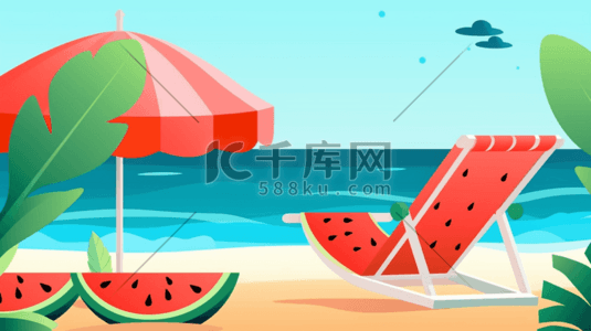 夏日清新电商创意插画