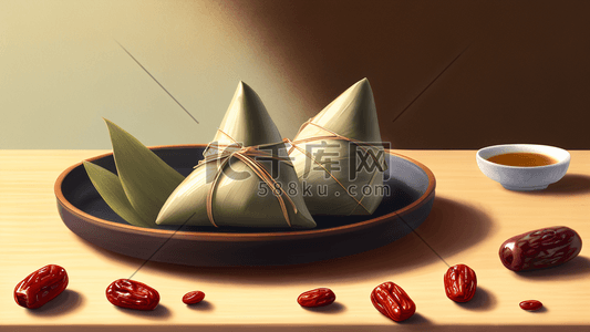 粽子粽叶红枣糯米端午节端午