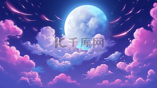 夜晚星光插画图片_夜晚的星空唯美浪漫插画