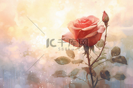 示爱插画图片_520情人节玫瑰鲜花爱情示爱梦幻联动浪漫