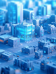 透明玻璃瓶插画图片_数字化城市蓝色科技风玻璃大数据工业机械