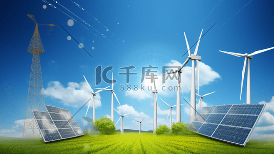 风力发电清洁能源概念
