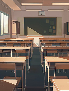 空荡荡的教室课堂安静6