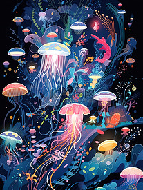海底世界中神秘深海水母9