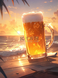 海滩上的一杯啤酒8