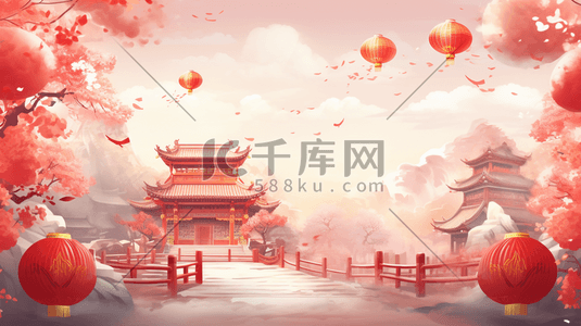 中国风古典唯美江上亭插图3