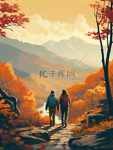 秋天森林山河旅游海报14