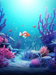 海底世界海藻贝壳神秘童话3