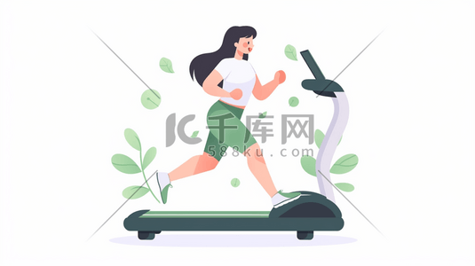 扁平化运动锻炼健身插画31
