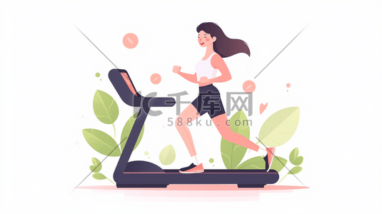 扁平化运动锻炼健身插画22