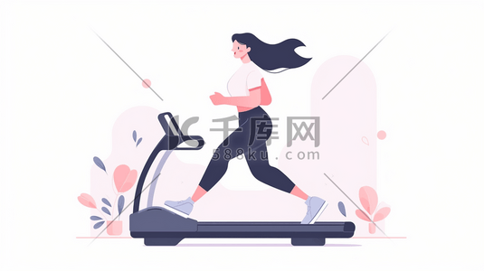 扁平化运动锻炼健身插画20