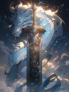 鼎立荣耀插画图片_仙界的巨剑闪闪发光的仙剑3