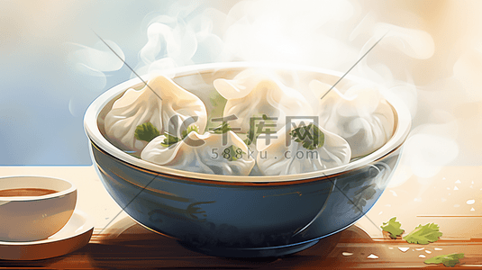 中国传统面食美食插画1