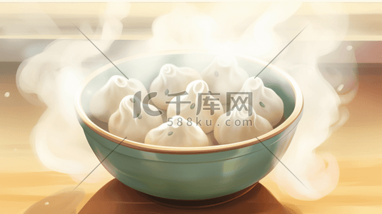 传统面食插画图片_中国传统面食美食插画25