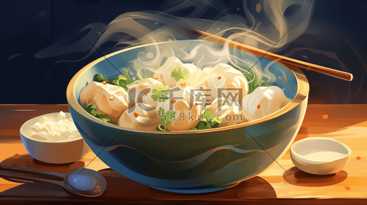 中国传统面食美食插画5
