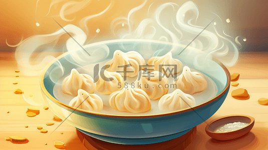 中国传统面食美食插画18