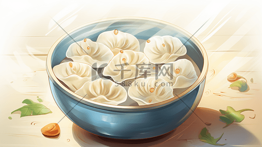 传统面食插画图片_中国传统面食美食插画26
