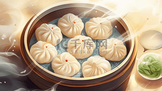传统面食插画图片_中国传统面食美食插画31