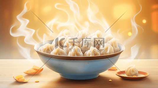 传统面食插画图片_中国传统面食美食插画8