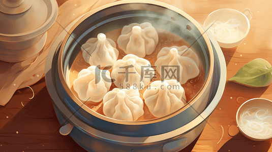 中国传统面食美食插画14