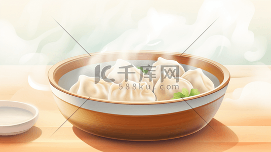 传统面食插画图片_中国传统面食美食插画22