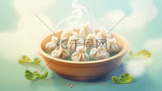 中国传统面食美食插画7