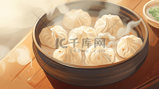 中国传统面食美食插画15