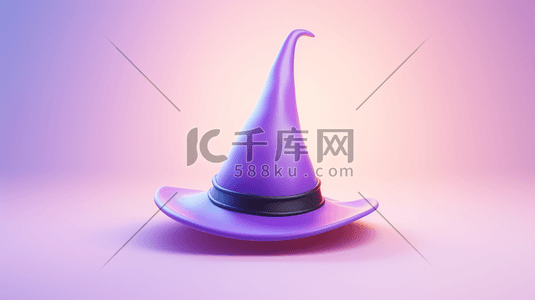 创意时尚帽子插画图片_紫色创意时尚帽子插画15