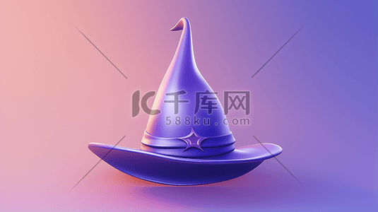 创意时尚帽子插画图片_紫色创意时尚帽子插画17