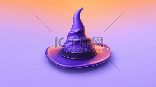 创意时尚帽子插画图片_紫色创意时尚帽子插画8