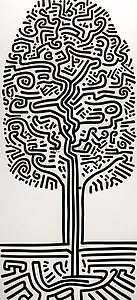 波普艺术树木插画平面设计