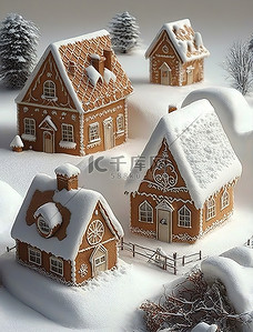 雪中的姜饼屋圣诞节15