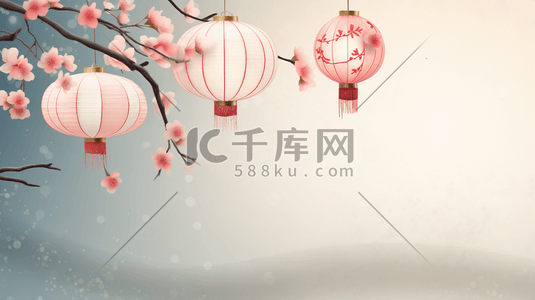 中国传统装饰插画图片_中国风传统春节装饰灯笼插画6