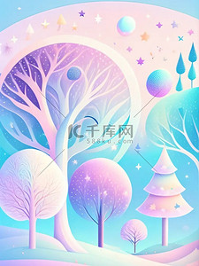 玄幻插画图片_神秘的花风景魔幻玄幻花卉植物自然插画海报