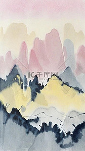 非遗中国传统扎染山水插画海报