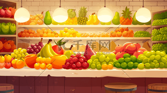 手绘精致水果店各种各样水果插画10