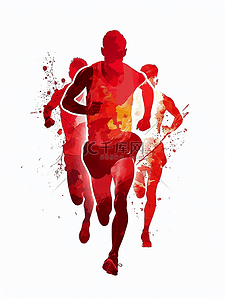 大连马拉松插画图片_马拉松赛运动人物剪影