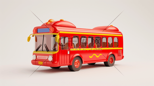 红色简约儿童小汽车的玩具背景图10矢量插画