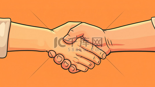 双手握手商务合作插图