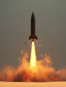 安全国家插画图片_科技宇宙飞船火箭发射的插画2