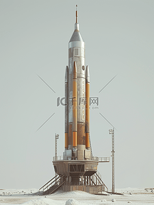 安全国家插画图片_科技宇宙飞船火箭发射的插画3