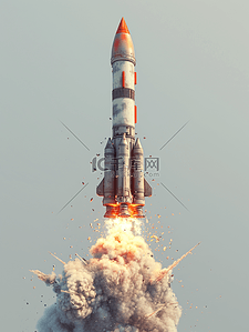 安全国家插画图片_科技宇宙飞船火箭发射的插画4