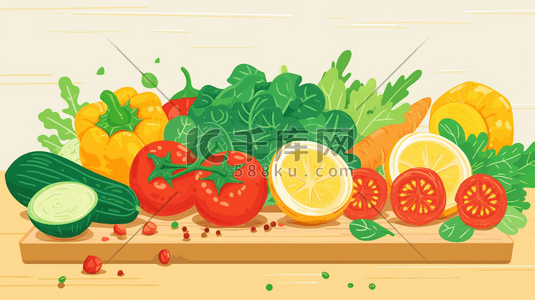 蔬菜插画图片_各种各样的蔬菜手绘插画1