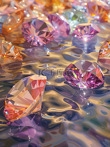 钻石插画图片_能量闪闪发光的钻石插画海报